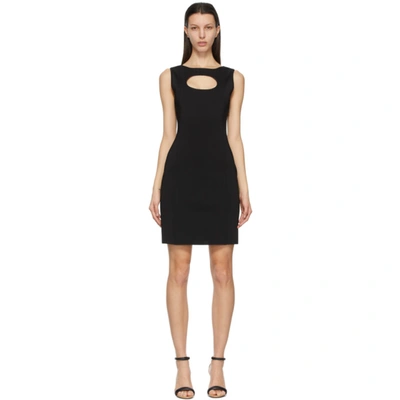 Shop Givenchy Black Viscose Cut-out Dress In 001-black