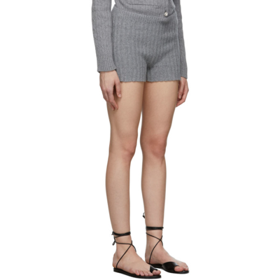 Shop Erdem Grey Wool Kinsley Shorts