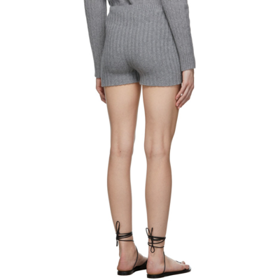 Shop Erdem Grey Wool Kinsley Shorts