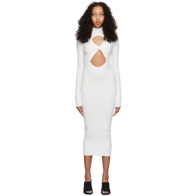 Shop Dion Lee White Figure 8 Dress In Ivory
