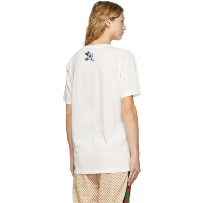 Gucci White Oversized Logo T-shirt In 9234 Natural White P
