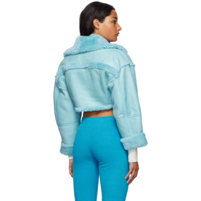 Shop Jacquemus Blue 'la Veste' Paioù Jacket In 320 Light B