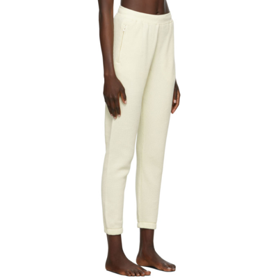 Shop Skims Off-white Waffle Jogger Lounge Pants In Cream
