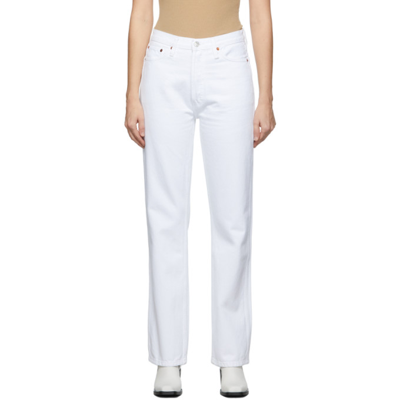 Shop Re/done White High Rise Loose Jeans