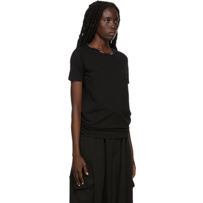 Shop Yohji Yamamoto Black Plain Stitch Binder T-shirt In 2 Black