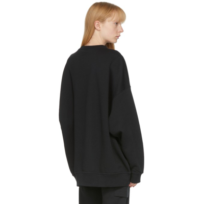 Shop Nike Black Oversized Sportswear Essential Sweatshirt In Black/white