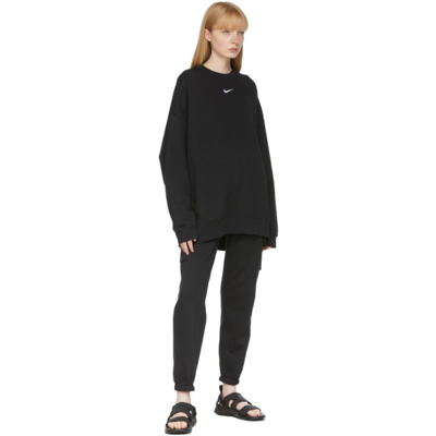 Shop Nike Black Oversized Sportswear Essential Sweatshirt In Black/white