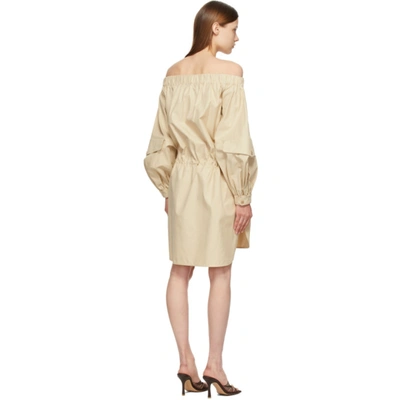 Shop Max Mara Beige Emanuel Dress In 010 Albino