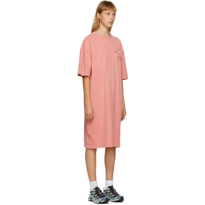 Shop Brain Dead Pink The North Face Edition Ringer T-shirt Dress In Rose - Rn2