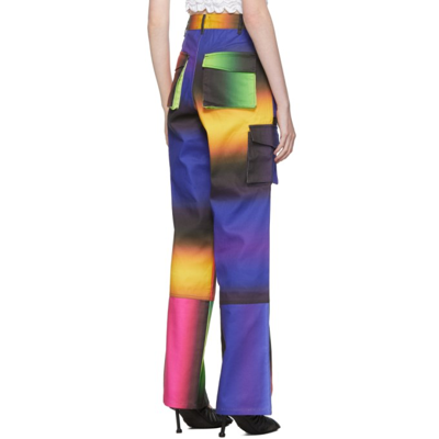 Shop Agr Multicolor Gradient Twill Trousers