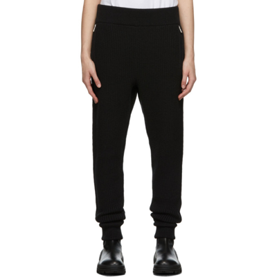 Shop Moncler Genius 6 Moncler 1017 Alyx 9sm Black Knit Lounge Pants In 999 Black