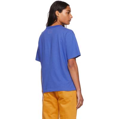 Shop Heron Preston For Calvin Klein Blue Season 2 Heavy Weight T-shirt In 500 Blue
