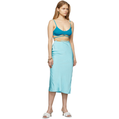 Shop Jacquemus Blue La Montagne 'la Jupe Notte' Skirt In 340 Turquoi