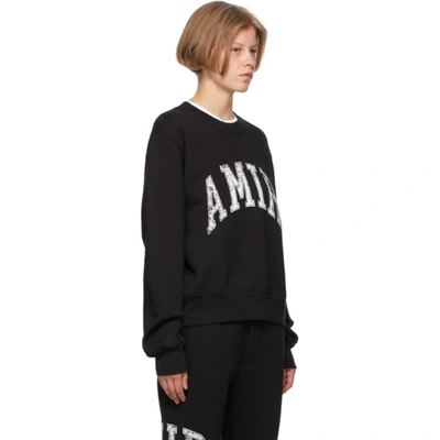 Shop Amiri Black Varsity Sweatshirt