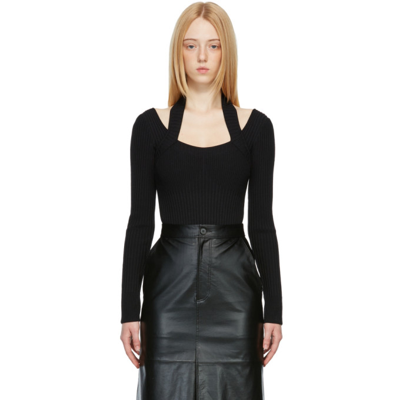 Shop Adamo Black Layered Bodysuit In 004 Black