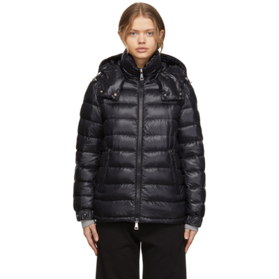 Shop Moncler Black Down Dalles Jacket In 999 Black