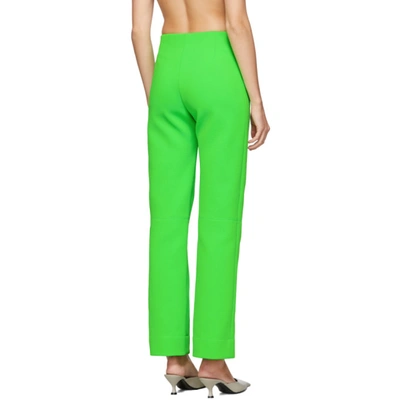Shop Kwaidan Editions Green Kick Pants In Neon Green