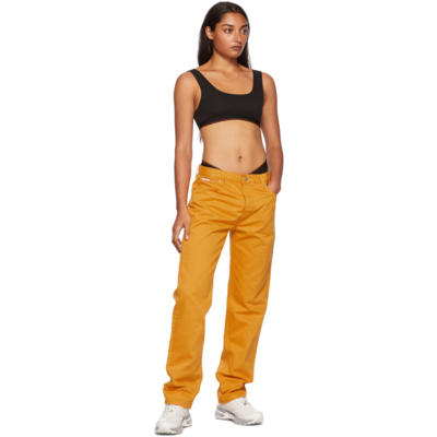 Shop Heron Preston For Calvin Klein Orange Season 2 Straight-leg Jeans In 70 Sunflower