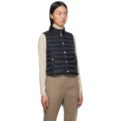 Shop Max Mara Down-filled Quilted Trej Vest In 002 Black