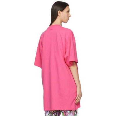 Shop Vetements Pink 'limited Edition' Big Logo T-shirt In Hot Pink