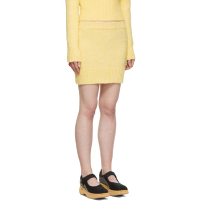 Shop Paloma Wool Yellow Sam Knit Skirt In C/101 Pastel Yellow