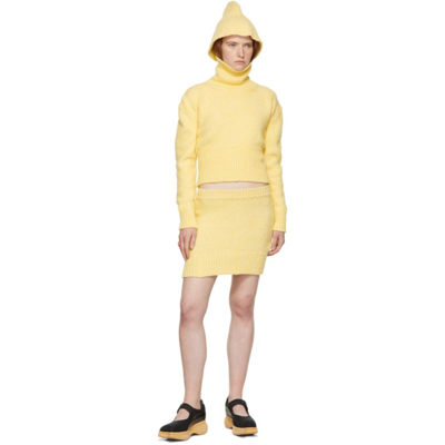Shop Paloma Wool Yellow Sam Knit Skirt In C/101 Pastel Yellow