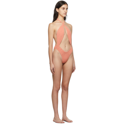 Shop Akoia Ssense Exclusive Pink Riu One-piece Swimsuit In Coral