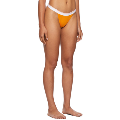 Shop Heron Preston For Calvin Klein Orange Season 2 High-leg Bikini Briefs In 710 Sunflower