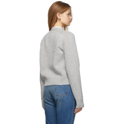 Maison Margiela Distressed Button-down Cardigan In 857m Grey