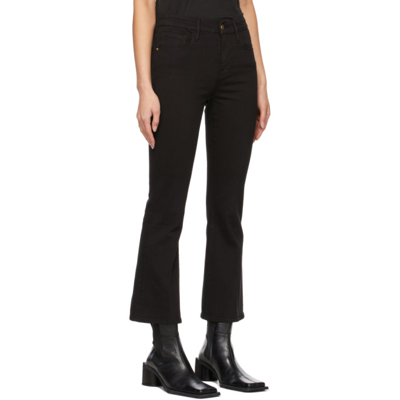 Shop Frame Black 'le Crop Mini Boot' Jeans In Film Noir