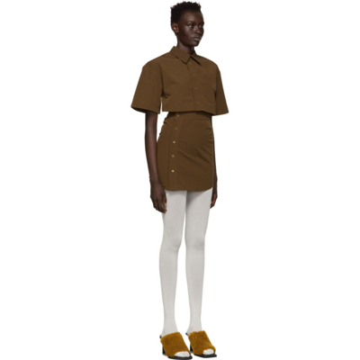 Shop Jacquemus Brown 'la Robe Arles' Short Dress In 850 Brown