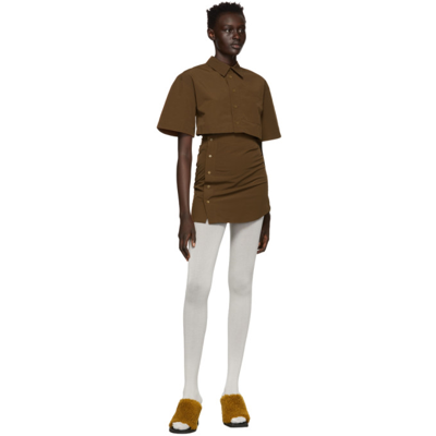 Shop Jacquemus Brown 'la Robe Arles' Short Dress In 850 Brown