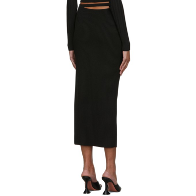 Shop Anna October Black Stevi Knitted Midi Skirt