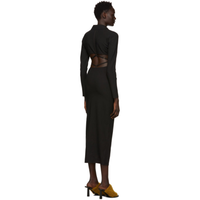 Shop Jacquemus Black 'la Robe Oblou' Dress In 990 Black