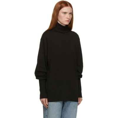 Shop Agolde Black Supima Cotton Turtleneck