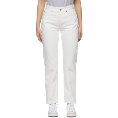 Won Hundred White Pearl Jeans In Tinted White | ModeSens