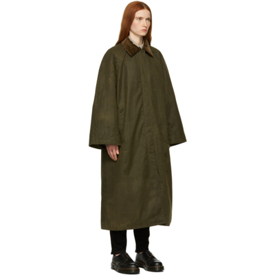 Shop Totême Green Country Coat In 697 Forest