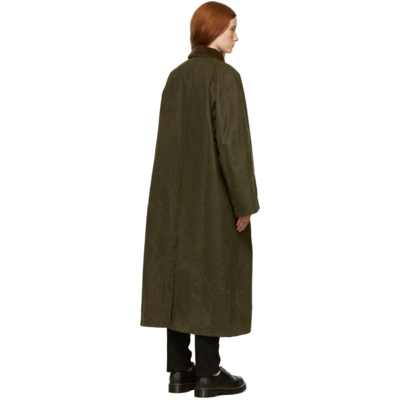 Shop Totême Green Country Coat In 697 Forest