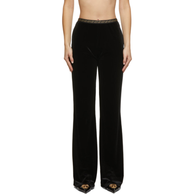 Shop Versace Black Chenille Lounge Pants In 1b000 Black