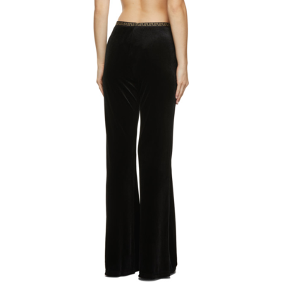 Shop Versace Black Chenille Lounge Pants In 1b000 Black