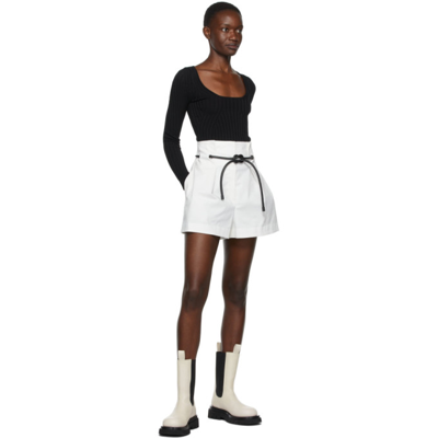 Shop 3.1 Phillip Lim / フィリップ リム Off-white Pleated Origami Shorts In An110 Ant. White