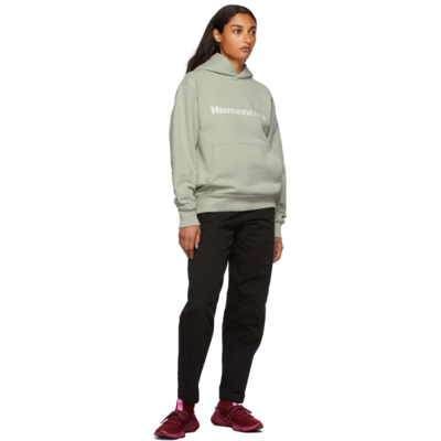 Shop Adidas X Humanrace By Pharrell Williams Ssense Exclusive Humanrace Tonal Logo Hoodie In Halo Green S21 Adyu