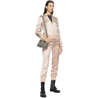 Shop Fendi Pink Satin Jumpsuit Lounge Set In F1dey Pink