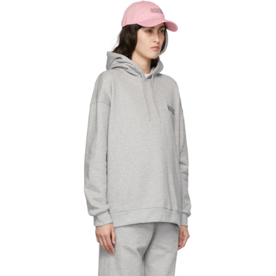 Shop Ganni Software Isoli Hoodie In 921 Paloma Melange