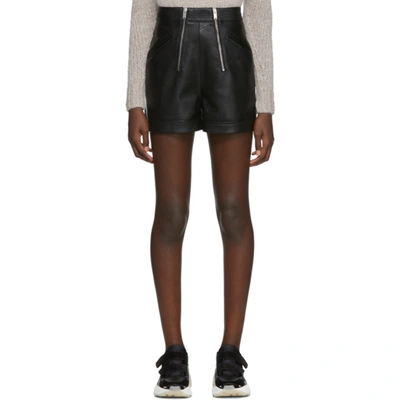 Shop Stella Mccartney Black Alter Leather Shorts
