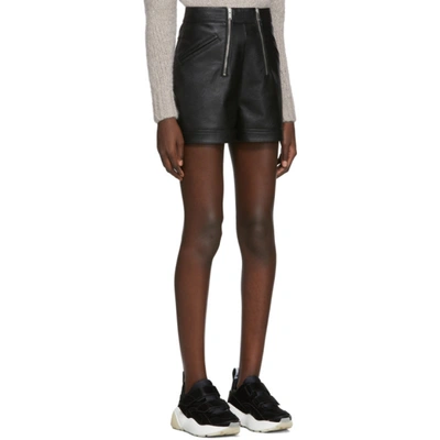 Shop Stella Mccartney Black Alter Leather Shorts