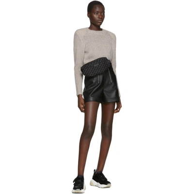 Shop Stella Mccartney Black Alter Leather Shorts