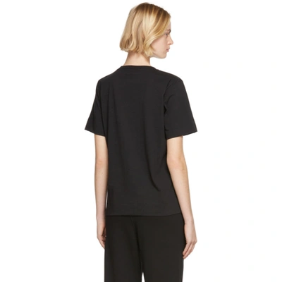 Shop Ganni Black Thin Software Jersey T-shirt In 099 Black