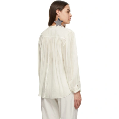 Shop Isabel Marant Off-white Silk Kiledia Blouse In 23ec Ecru