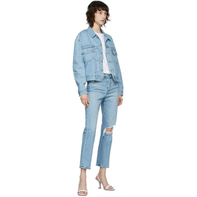 Shop Levi's Blue Wedgie Straight Jeans In Tango Fray